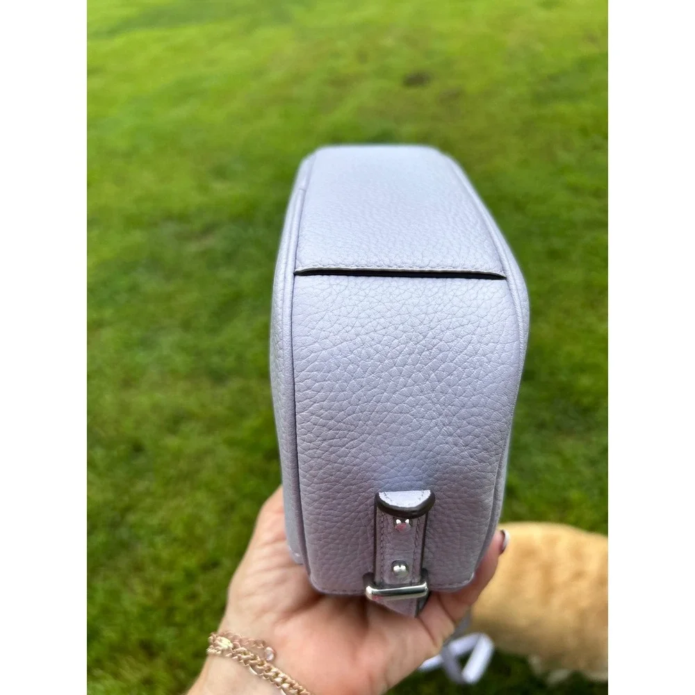 Kate Spade NY Kourtney Camera Crossbody Frozen Lilac Pebbled Leather Tassel Bag